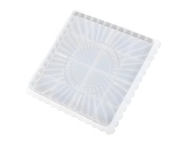 Molde silicona plato cuadrado rayo sol con burbujas